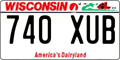 WI license plate 740XUB