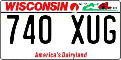 WI license plate 740XUG