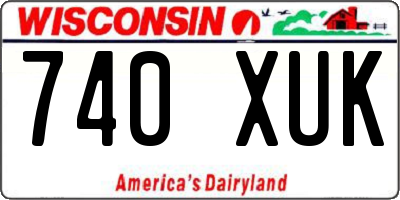 WI license plate 740XUK
