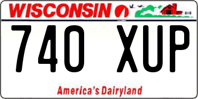 WI license plate 740XUP