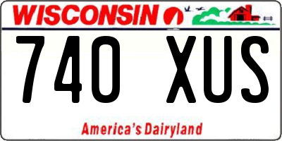 WI license plate 740XUS