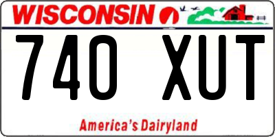WI license plate 740XUT