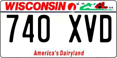 WI license plate 740XVD