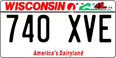 WI license plate 740XVE