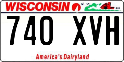WI license plate 740XVH