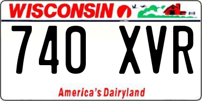 WI license plate 740XVR