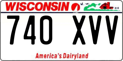 WI license plate 740XVV