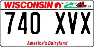 WI license plate 740XVX
