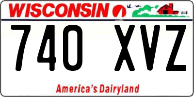 WI license plate 740XVZ