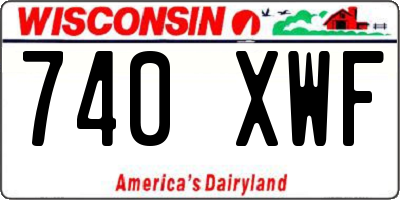 WI license plate 740XWF