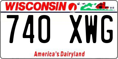 WI license plate 740XWG