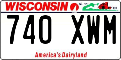 WI license plate 740XWM