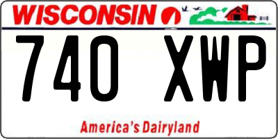 WI license plate 740XWP