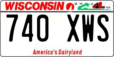 WI license plate 740XWS