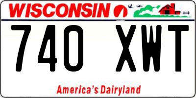 WI license plate 740XWT
