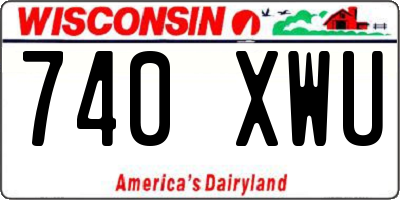 WI license plate 740XWU