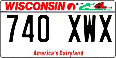 WI license plate 740XWX