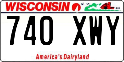 WI license plate 740XWY