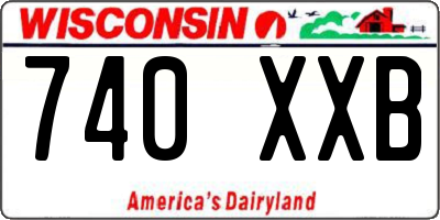 WI license plate 740XXB