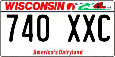 WI license plate 740XXC