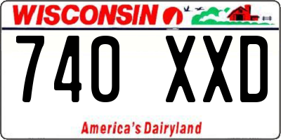 WI license plate 740XXD