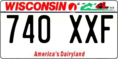 WI license plate 740XXF