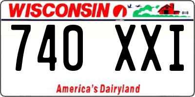 WI license plate 740XXI