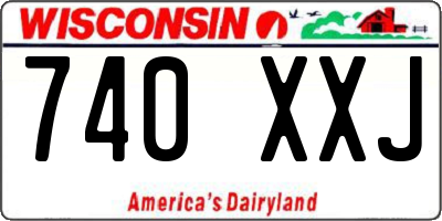 WI license plate 740XXJ