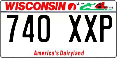 WI license plate 740XXP