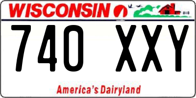 WI license plate 740XXY