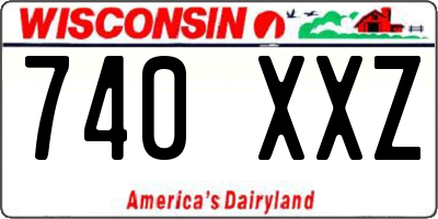 WI license plate 740XXZ