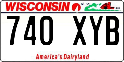 WI license plate 740XYB