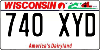 WI license plate 740XYD