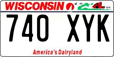 WI license plate 740XYK