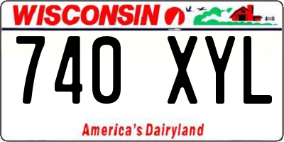 WI license plate 740XYL