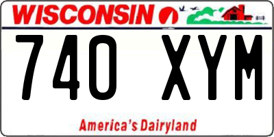 WI license plate 740XYM