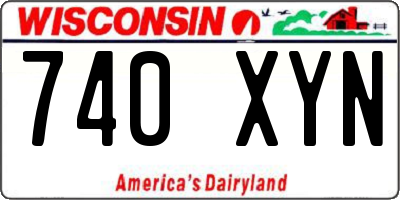 WI license plate 740XYN