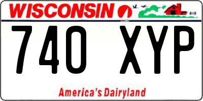 WI license plate 740XYP