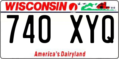 WI license plate 740XYQ