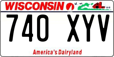 WI license plate 740XYV