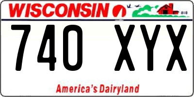 WI license plate 740XYX