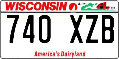 WI license plate 740XZB