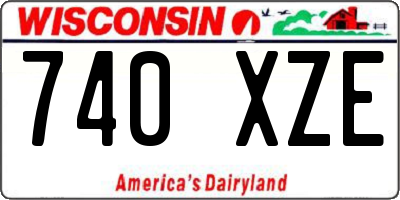WI license plate 740XZE
