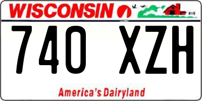 WI license plate 740XZH