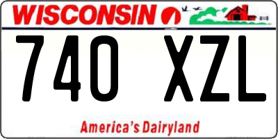 WI license plate 740XZL