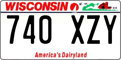 WI license plate 740XZY