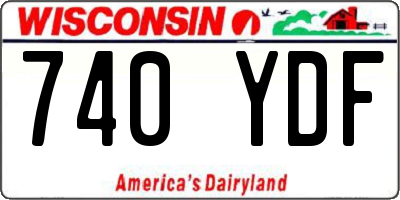 WI license plate 740YDF