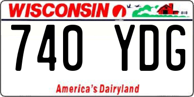 WI license plate 740YDG
