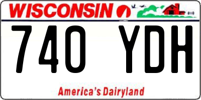 WI license plate 740YDH
