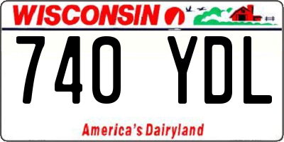 WI license plate 740YDL
